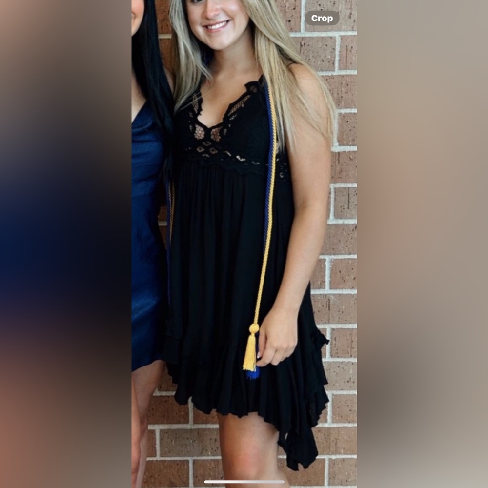 FREE PEOPLE DRESS size: xs color: black